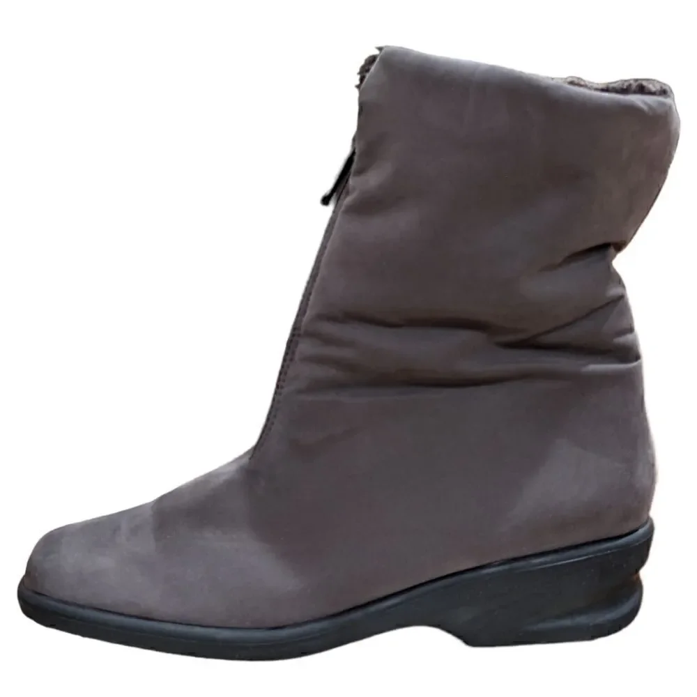 Toe Warmers Michelle Canada Suede WaterProof Zip Up Boots Size 12 S
